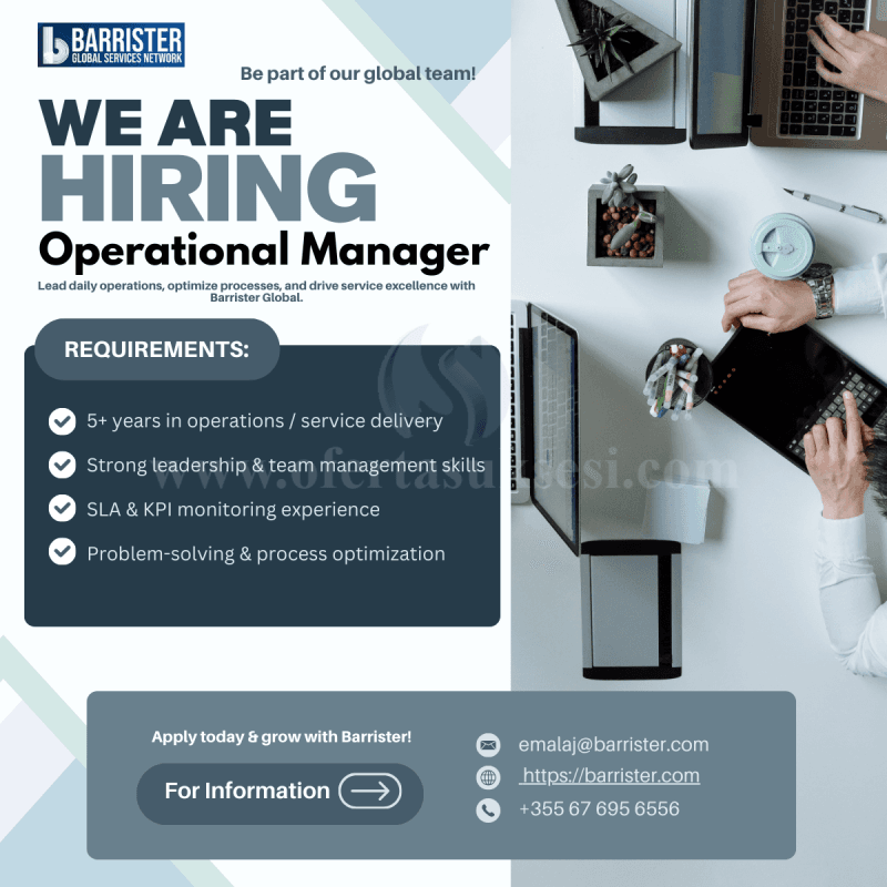 Ofroj pune / Operational Manager — fotografia 1