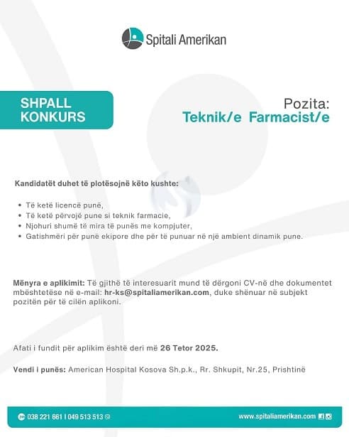 Ofroj pune per Teknik-e Farmacist-e — fotografia 2