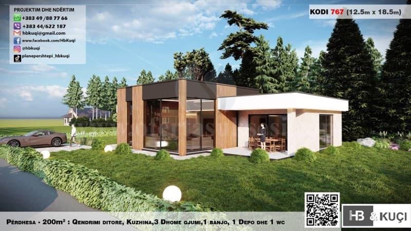 Plane per Shtepi nje kateshe/projektim dhe ndertim