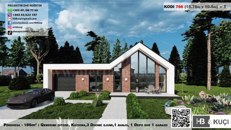 Plane per Shtepi nje kateshe/projektim dhe ndertim — fotografia 6